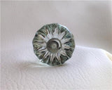 Antique Vintage Style Clear Glass Crystal Cabinet Knobs Pulls 1-1/4"-Dwyer Home Collection