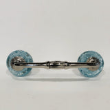 Aqua Glass Bubble 4 Inch Slim Style Cabinet Handles Drawer Pulls-Dwyer Home Collection